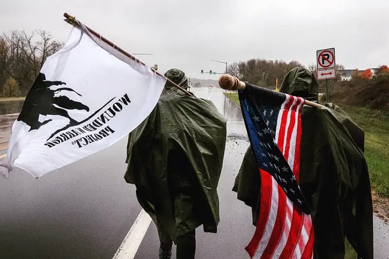 Two Vets walk 170 miles for Wounded Warriors, ending their journey at Penn State. WTAJ 2 123242822 10157963418160847 575659661581445456 n