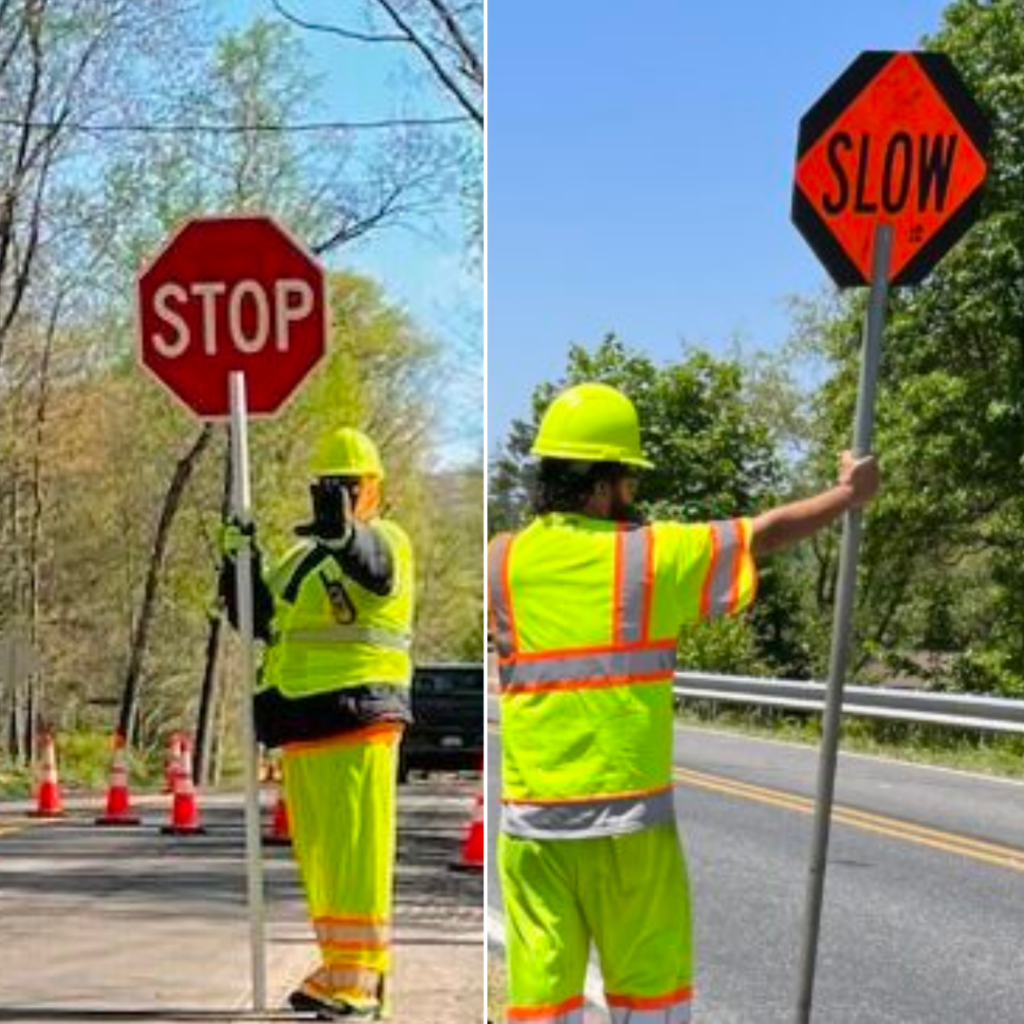 Traffic Control Stop and Go Signs