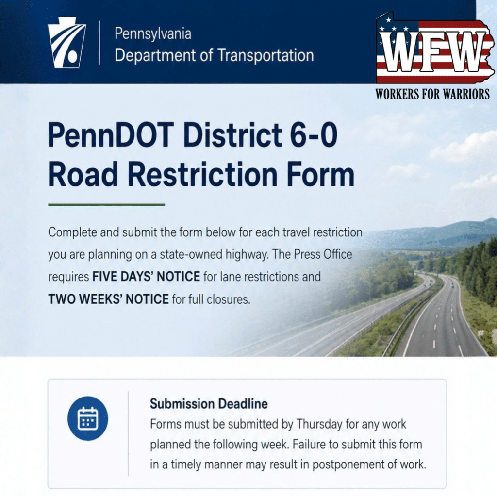 PennDOT Permit & Road Restriction Submittals
